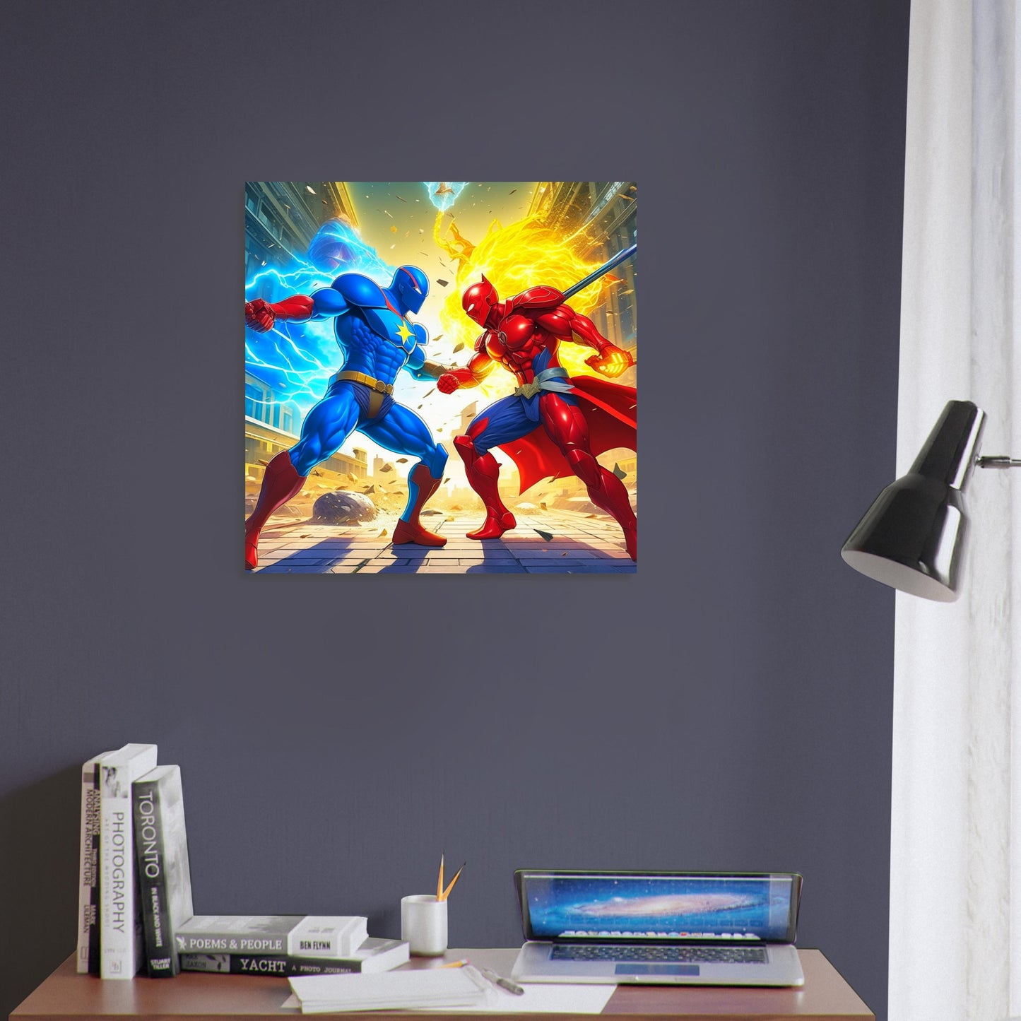 Anime Theme, Printed Wall Art, Hero & Villan, Foam Backing, Perfect Gift