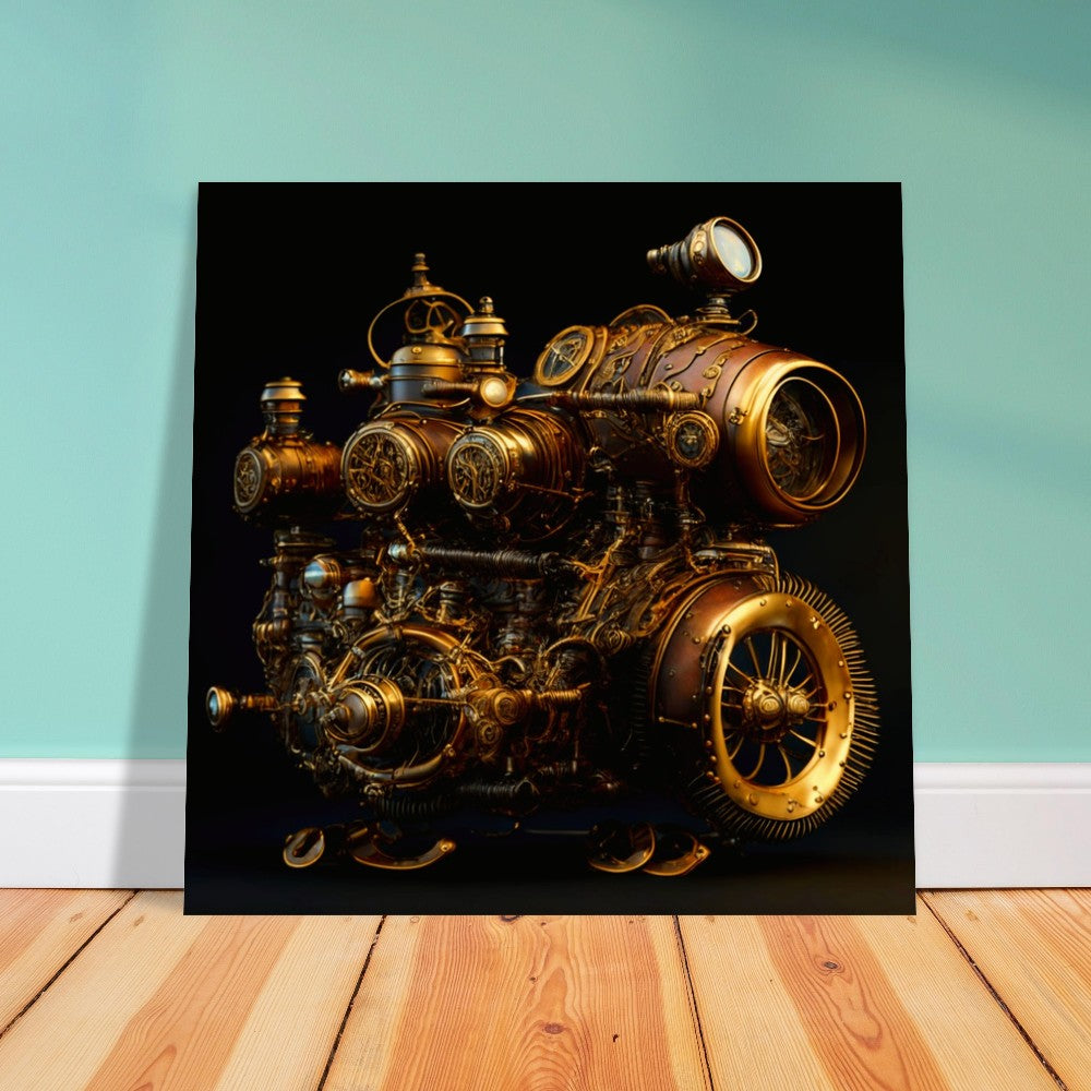 Steampunk Theme, Printed Wall Art, Vimana Turbine, Foam Backing, Perfect Gift.