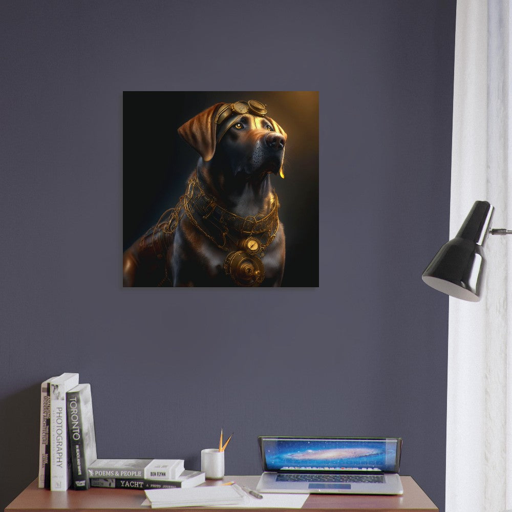 Steampunk Theme, Printed Wall Art, Labrador, Foam Backing, Perfect Gift.