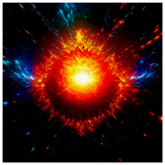 Space Theme - Printed Wall Art - Supernova Burst - Foam Backing - Perfect Gift