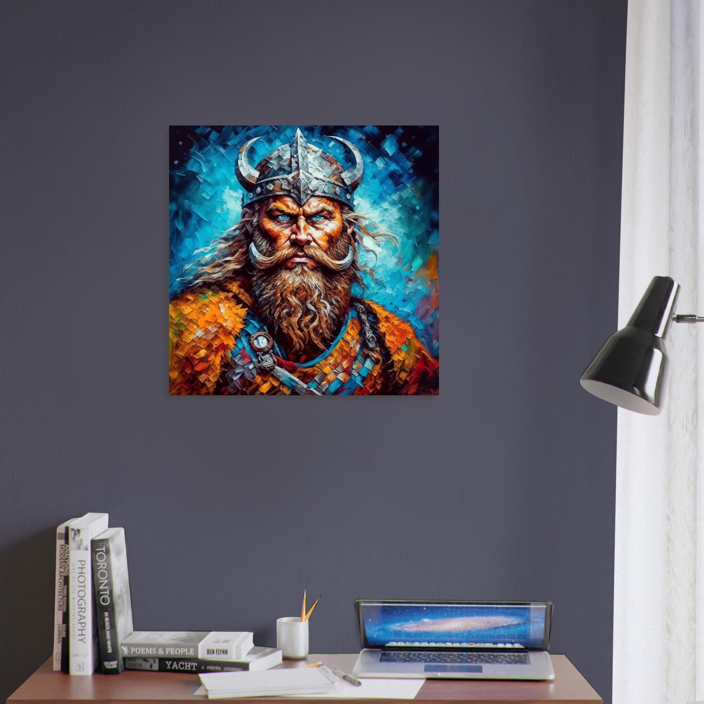 Viking Theme, Printed Wall Art, Warrior, Foam Backing, Perfect Gift