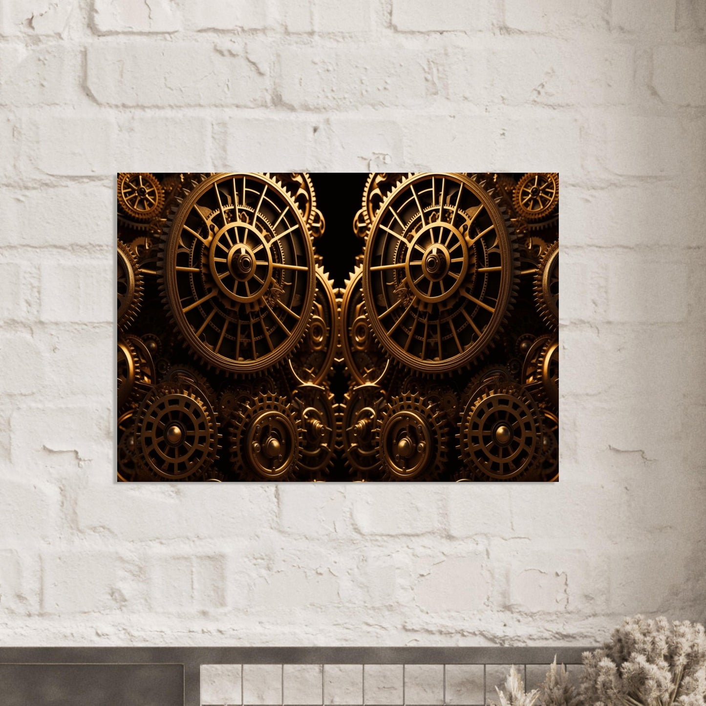 Limited Edition Aluminum Print -  Steampunk Cogs & Gears. Only 100 will be made.