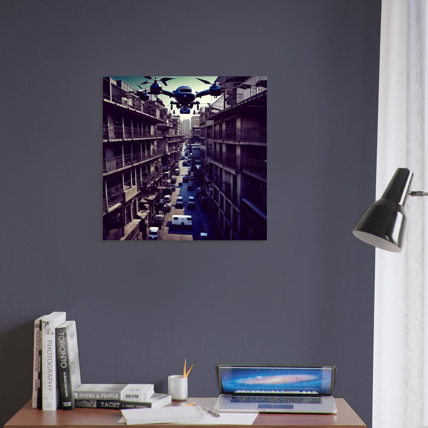 Urban Theme - Printed Wall Art - Urban Dystopia - Foam Backing - Perfect Gift