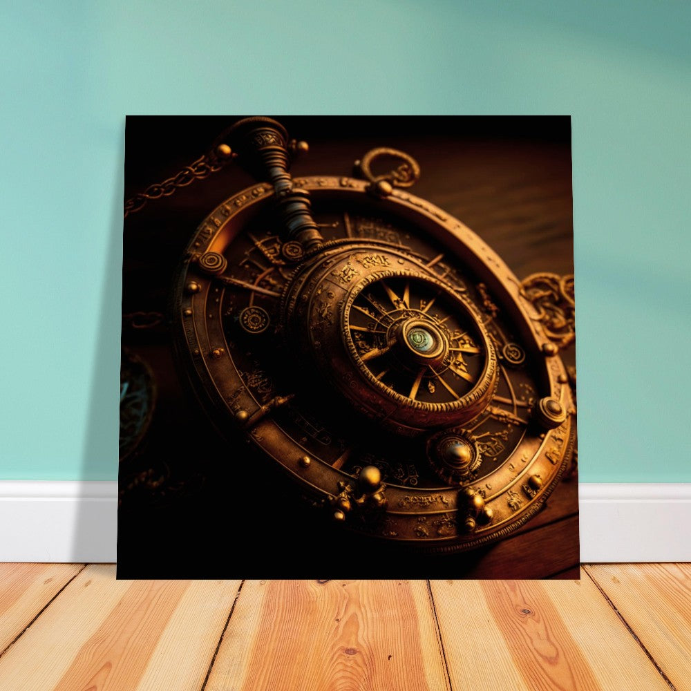 Steampunk Theme, Printed Wall Art, Compass, Foam Backing, Perfect Gift.