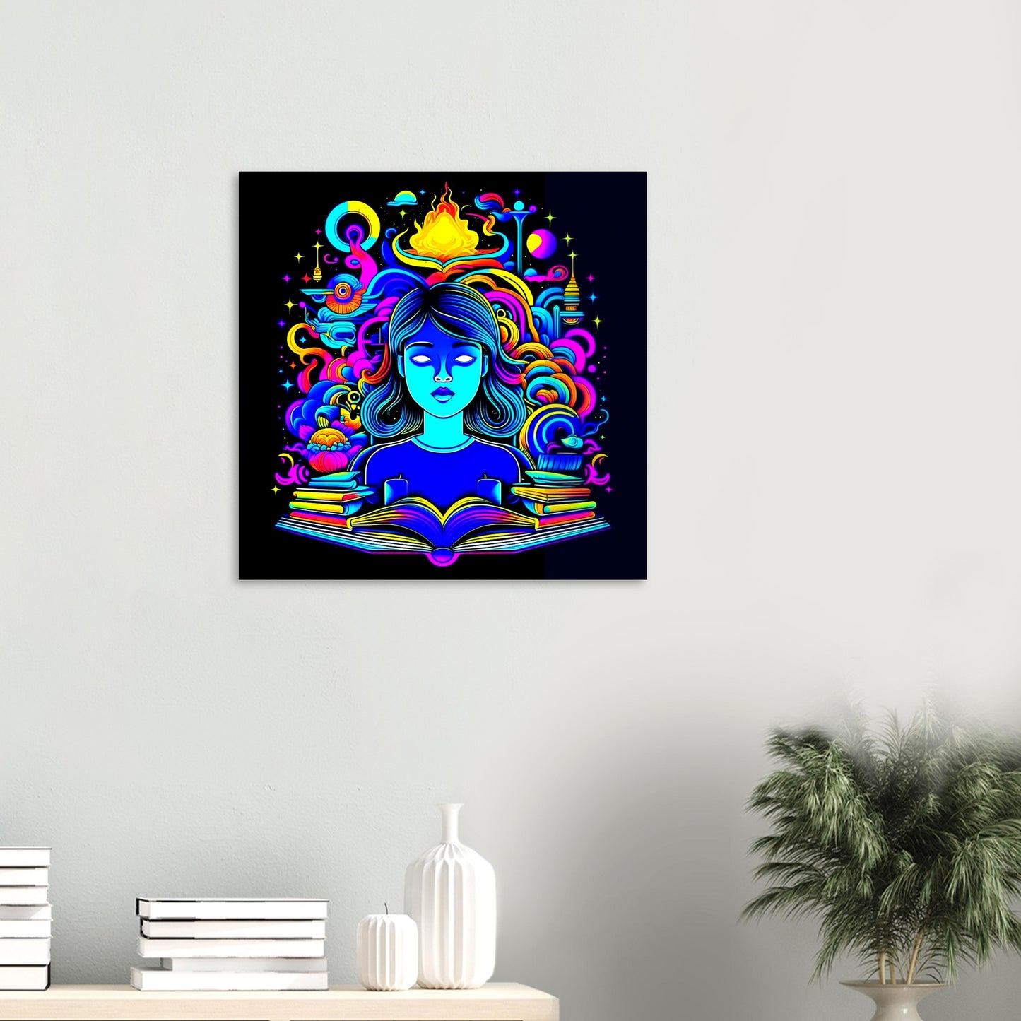 Psychedelic Theme, Printed Wall Art, Type A, Foam Backing, Perfect Gift.