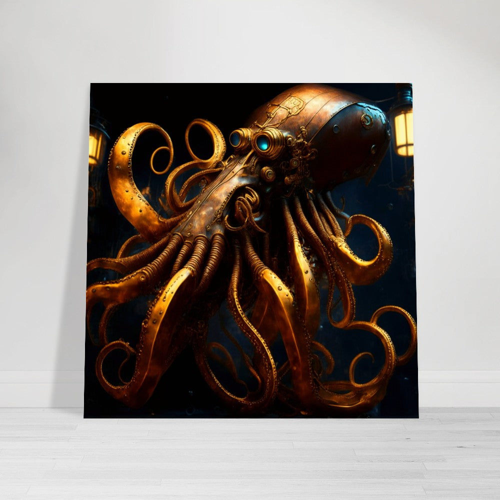 Steampunk Poster - Premium Semi-Glossy Paper Poster, Squid, Perfect Gift