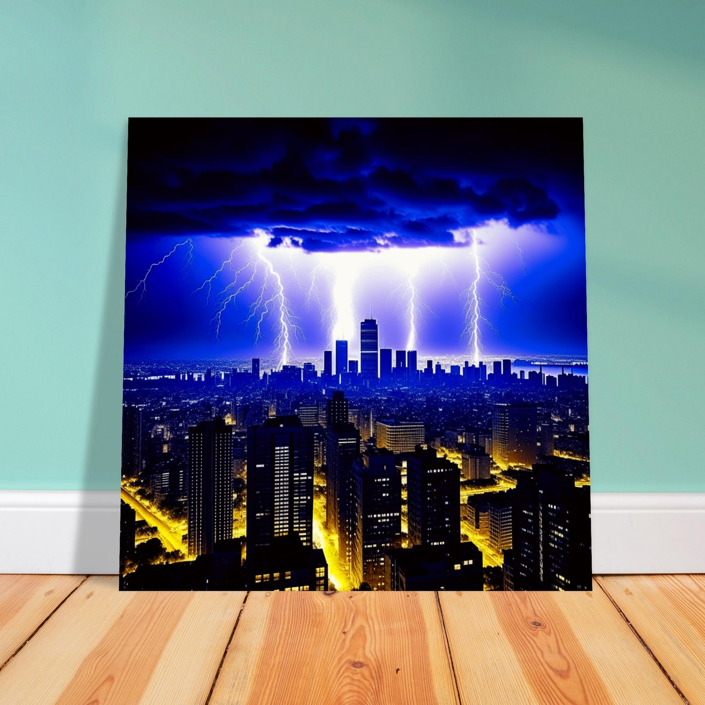 Urban Theme - Printed Wall Art - Urban Storm - Foam Backing - Perfect Gift