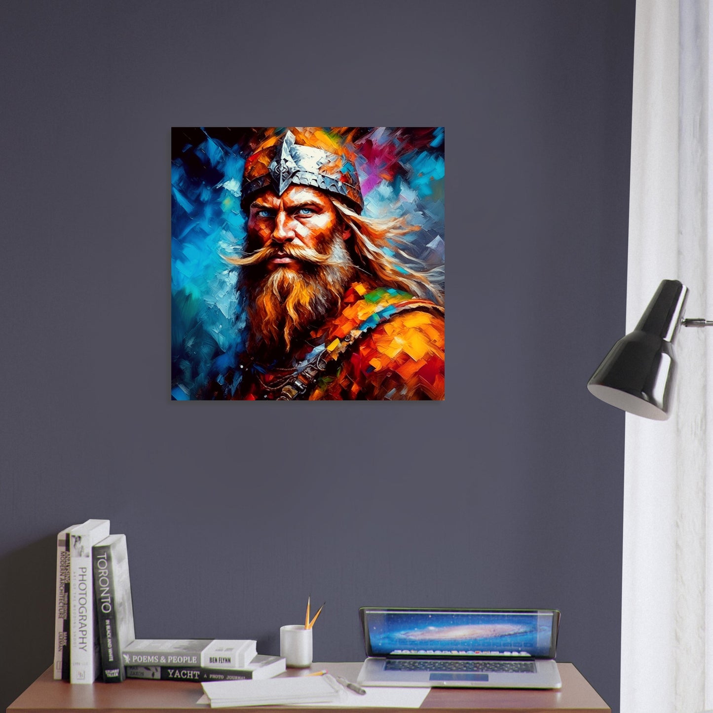 Viking Theme, Printed Wall Art, Chieftan, Foam Backing, Perfect Gift