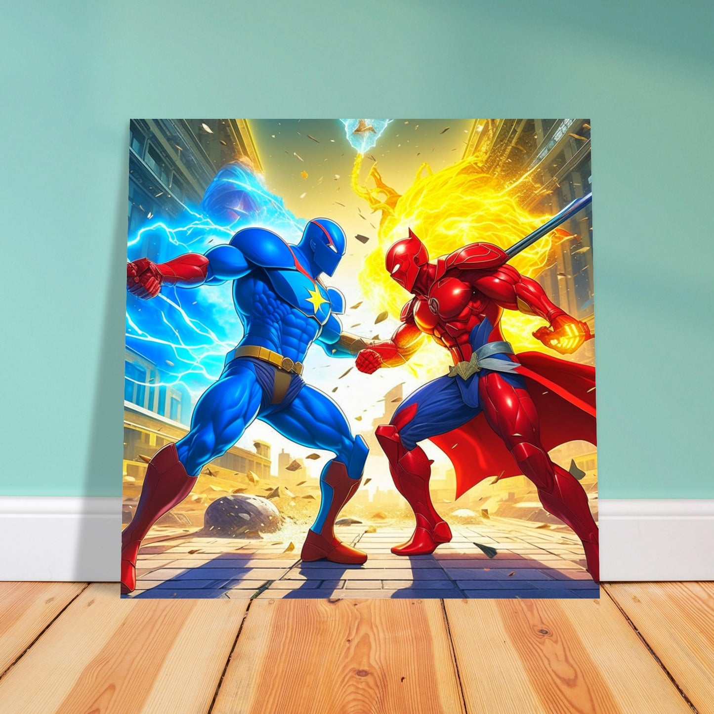 Anime Theme, Printed Wall Art, Hero & Villan, Foam Backing, Perfect Gift