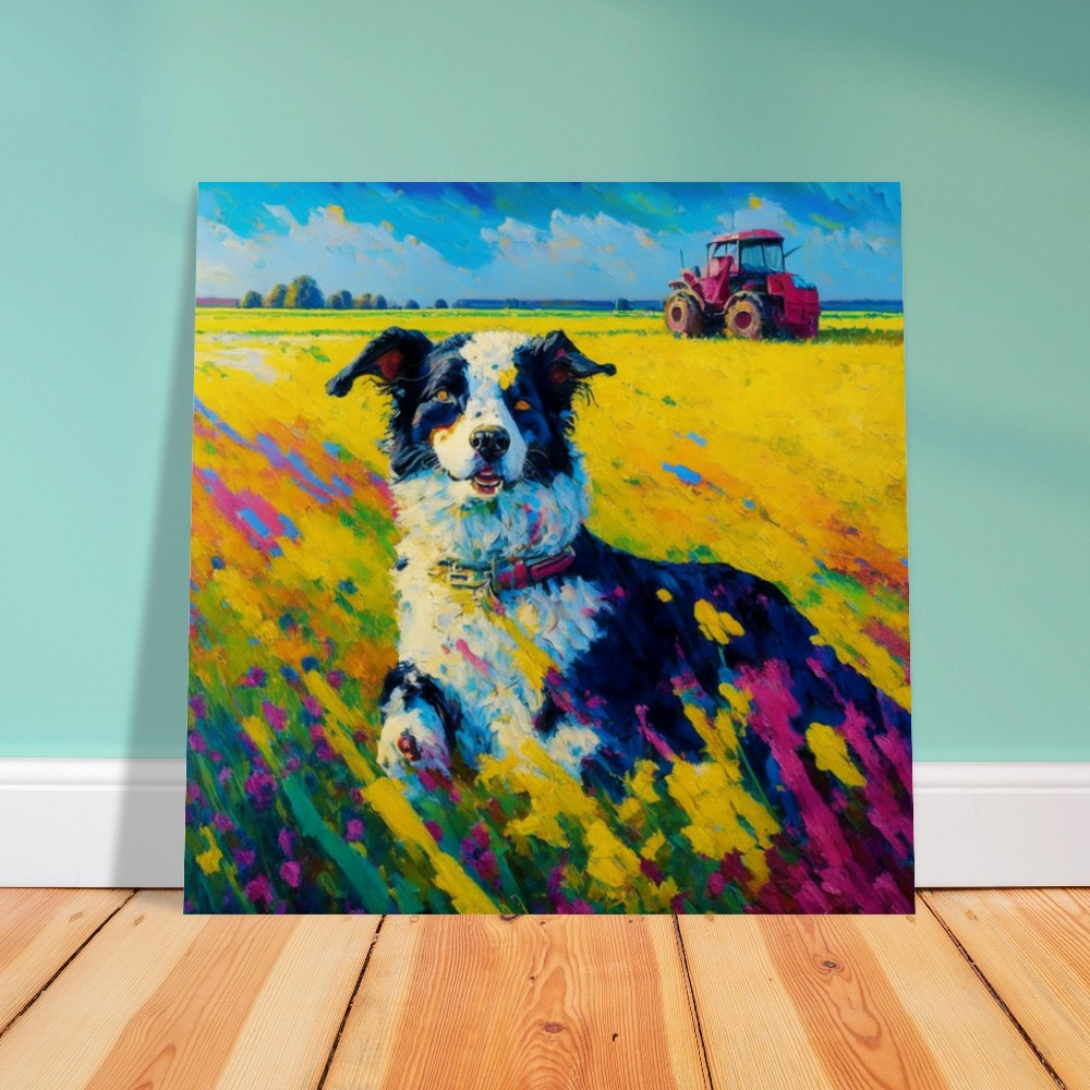 Pet Theme, Printed Wall Art, Collie Dog, Foam Backing, Perfect Gift.