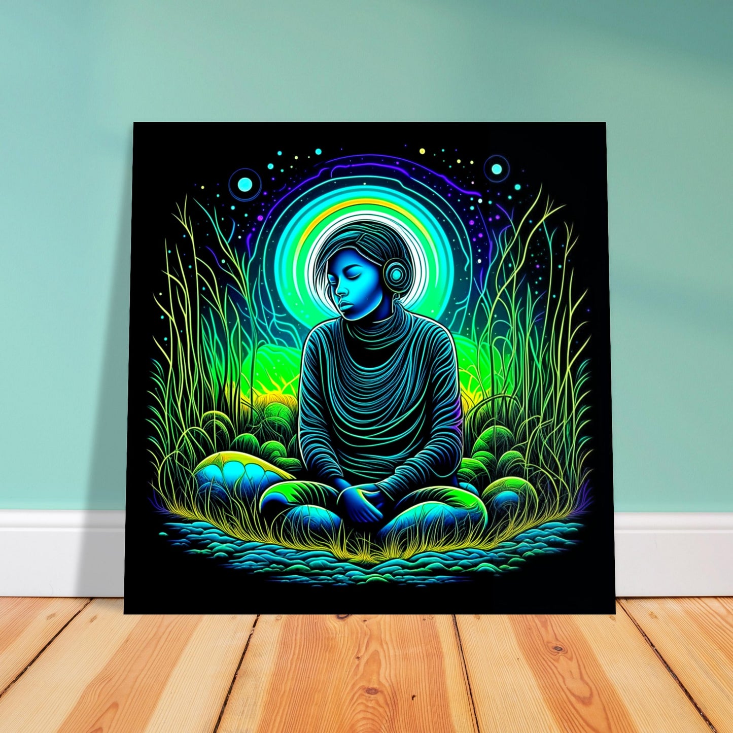 Psychedelic Theme, Printed Wall Art, Type H, Foam Backing, Perfect Gift.