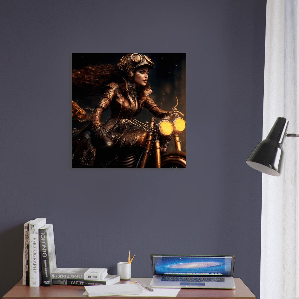 Foam Print - Steampunk Theme, Female, Motorcycle.