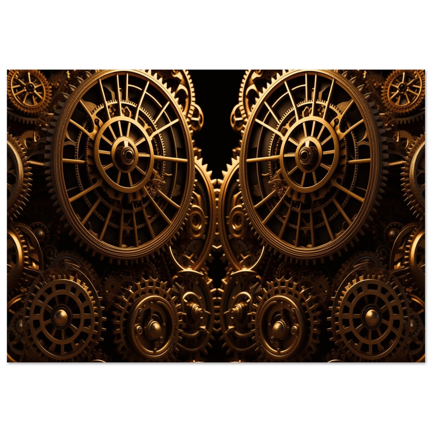 Limited Edition Aluminum Print -  Steampunk Cogs & Gears. Only 100 will be made.