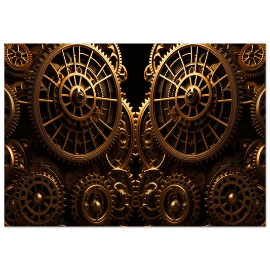 Limited Edition Aluminum Print -  Steampunk Cogs & Gears. Only 100 will be made.