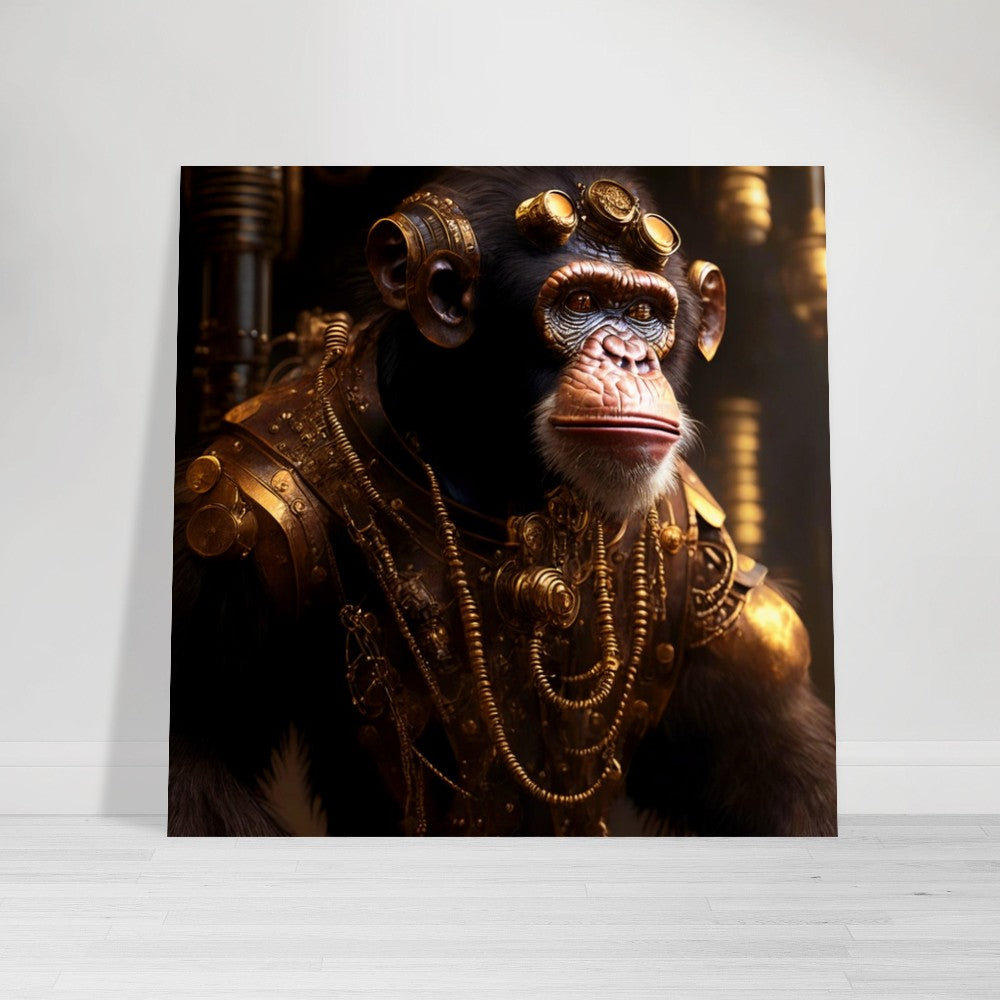 Steampunk Poster - Premium Semi-Glossy Paper Poster, Chimp, Perfect Gift