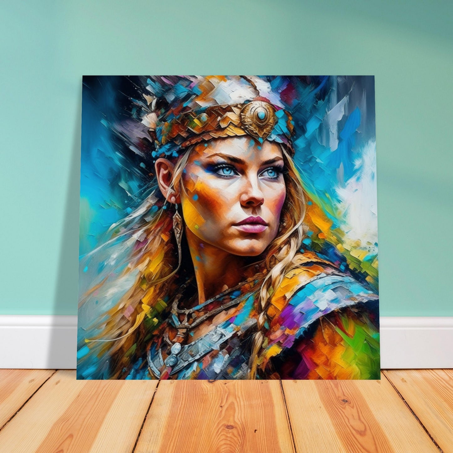 Viking Theme, Printed Wall Art, Shieldmaiden, Foam Backing, Perfect Gift