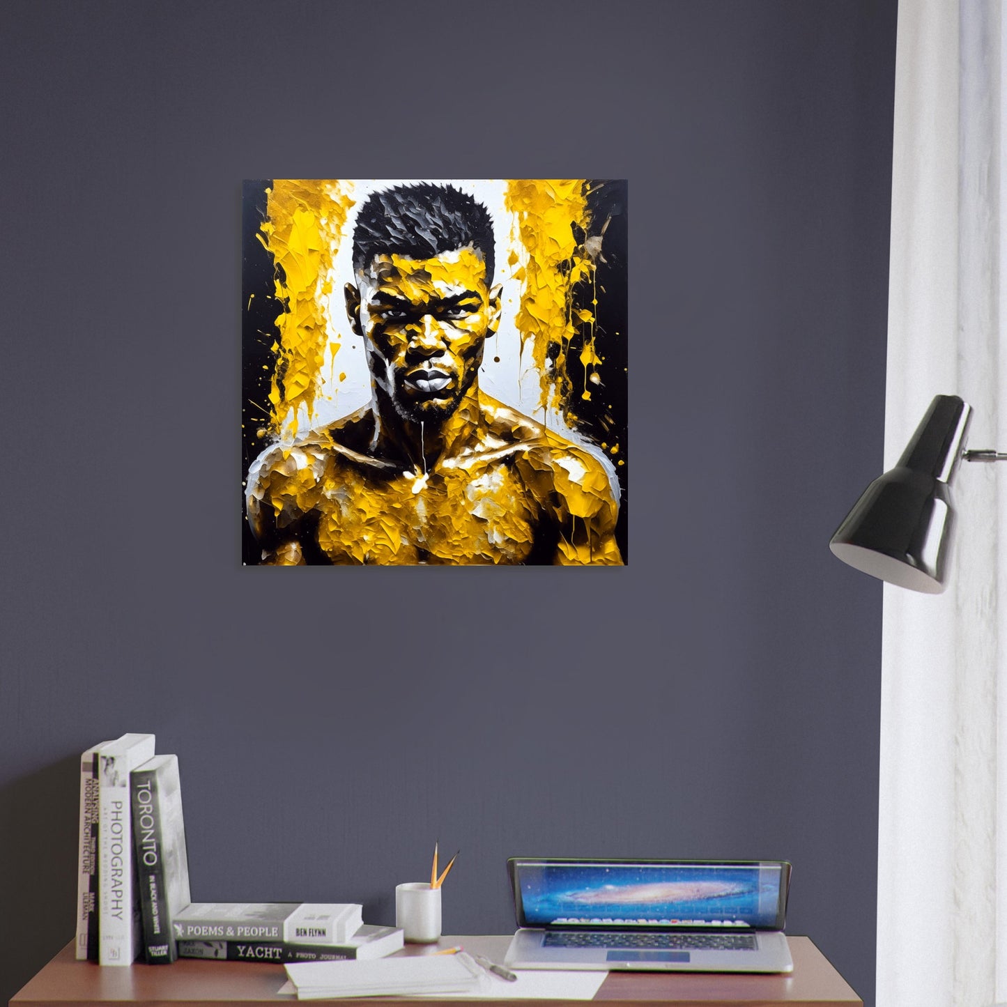 Male Portrait Theme, Printed Wall Art, Expressions F, Foam Backing, Perfect Gift.