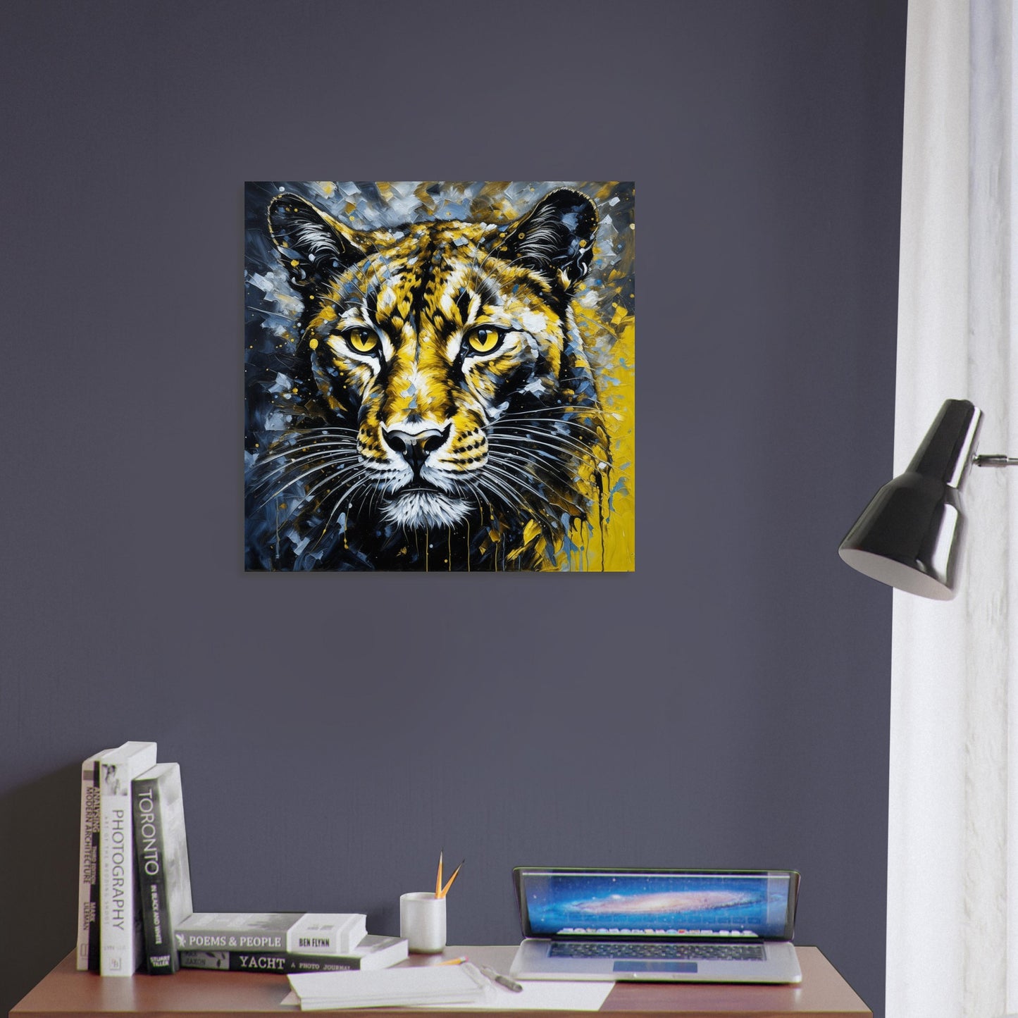 Nature Theme, Printed Wall Art, Cougar, Foam Backing, Perfect Gift.