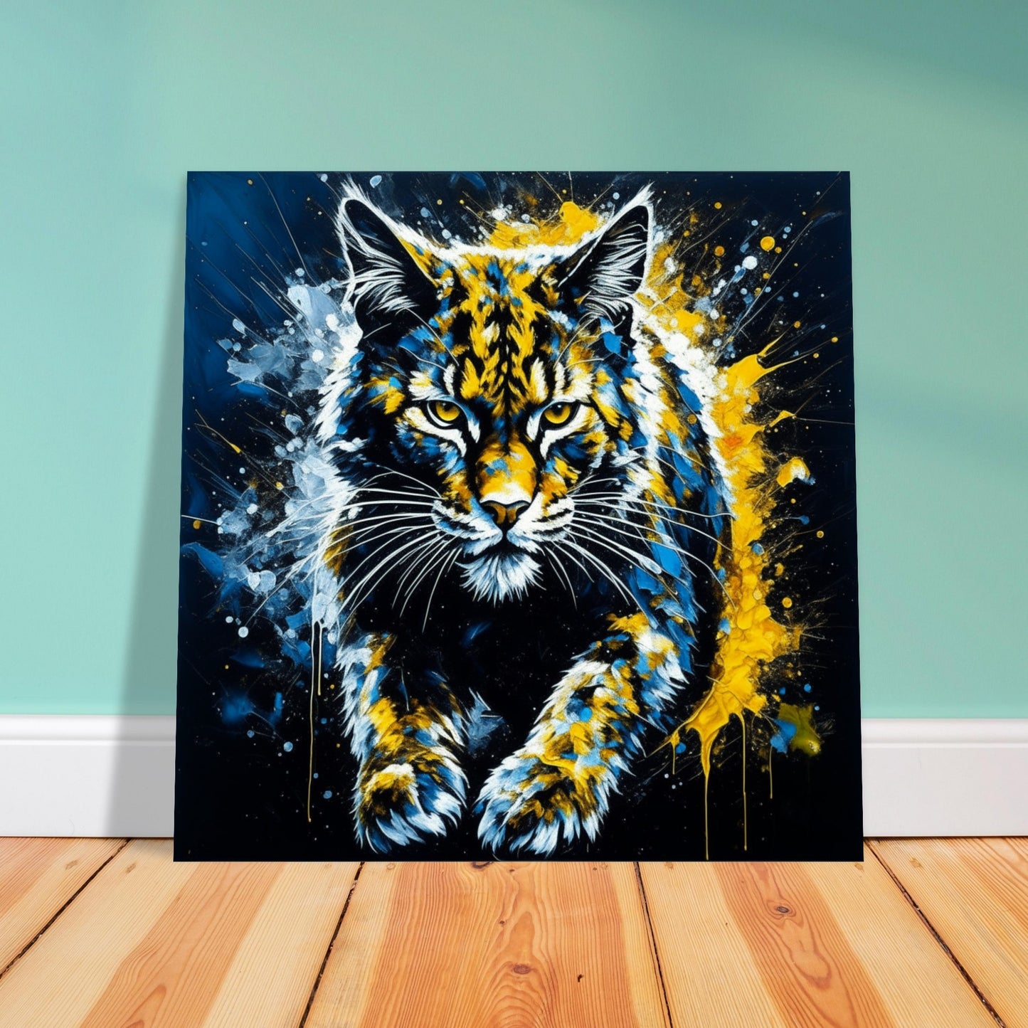 Nature Theme, Printed Wall Art, Lynx, Foam Backing, Perfect Gift.