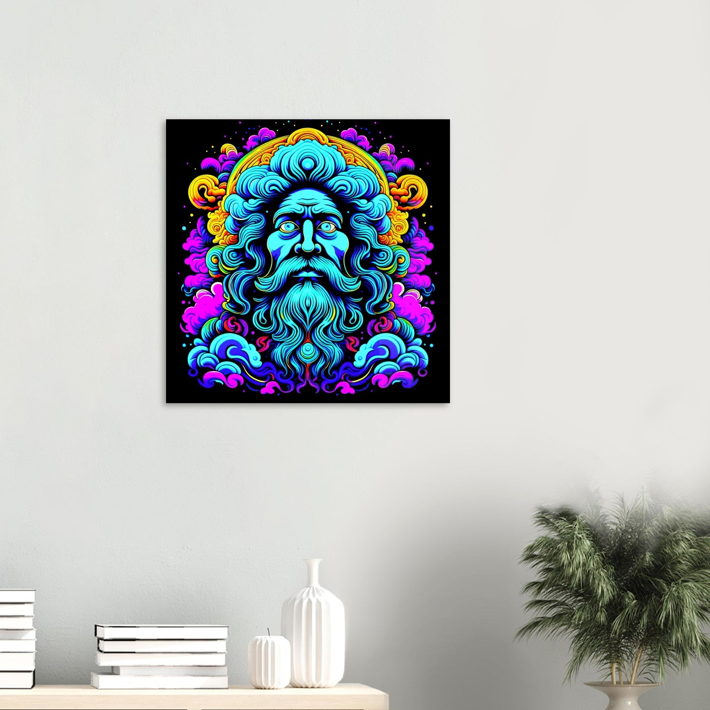 Psychedelic Theme, Printed Wall Art, Type I, Foam Backing, Perfect Gift.