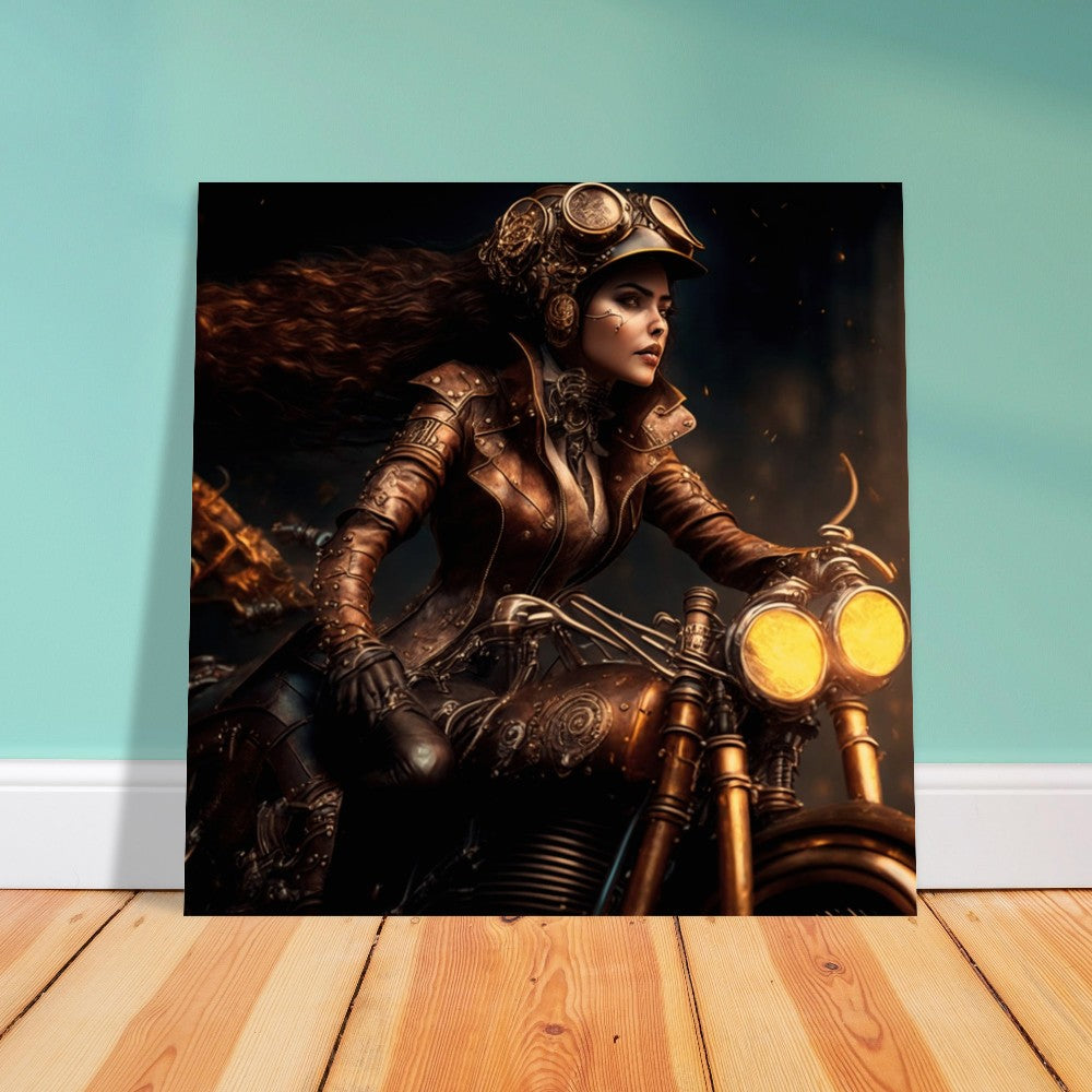 Foam Print - Steampunk Theme, Female, Motorcycle.