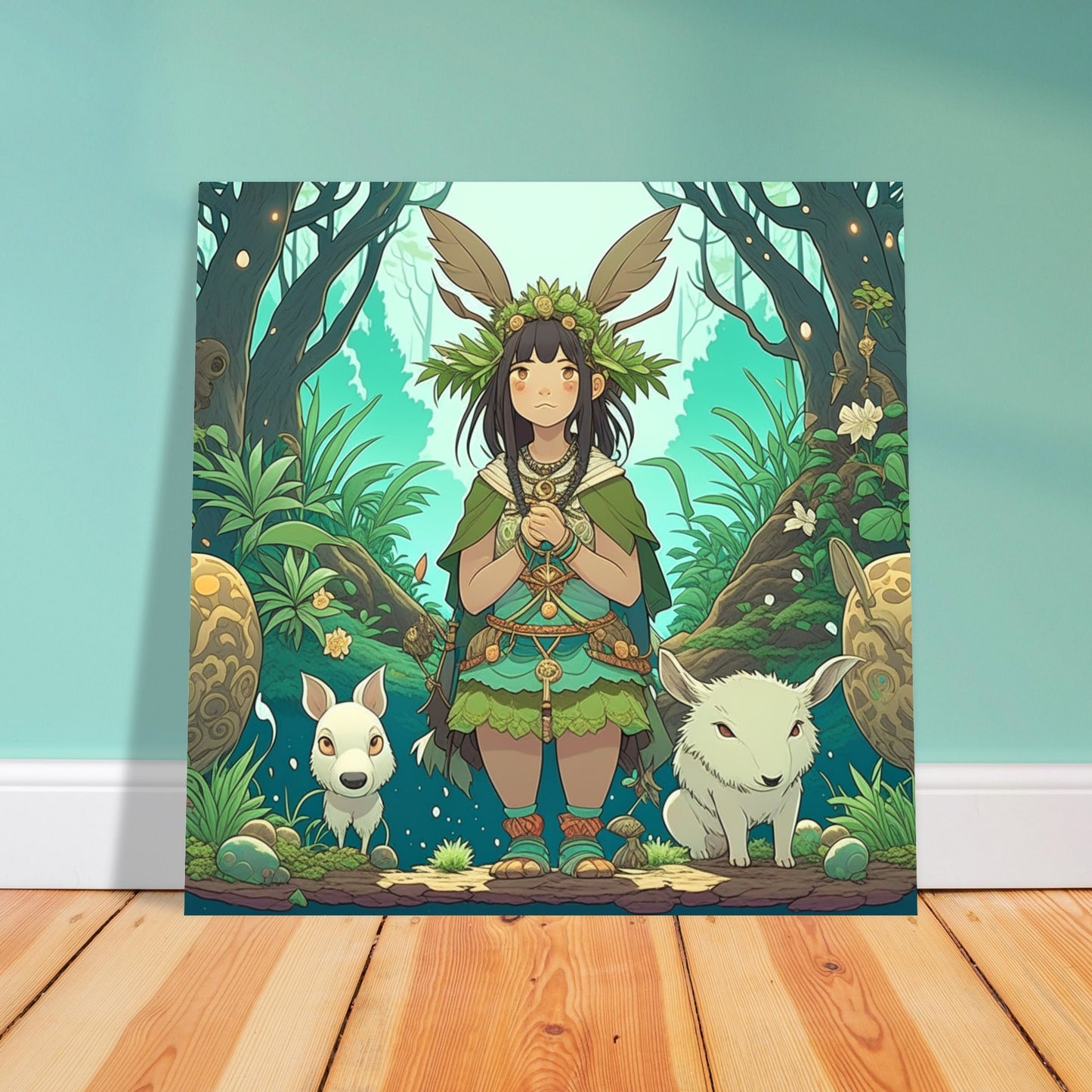 Anime Theme, Printed Wall Art, Forest Protector, Foam Backing, Perfect Gift