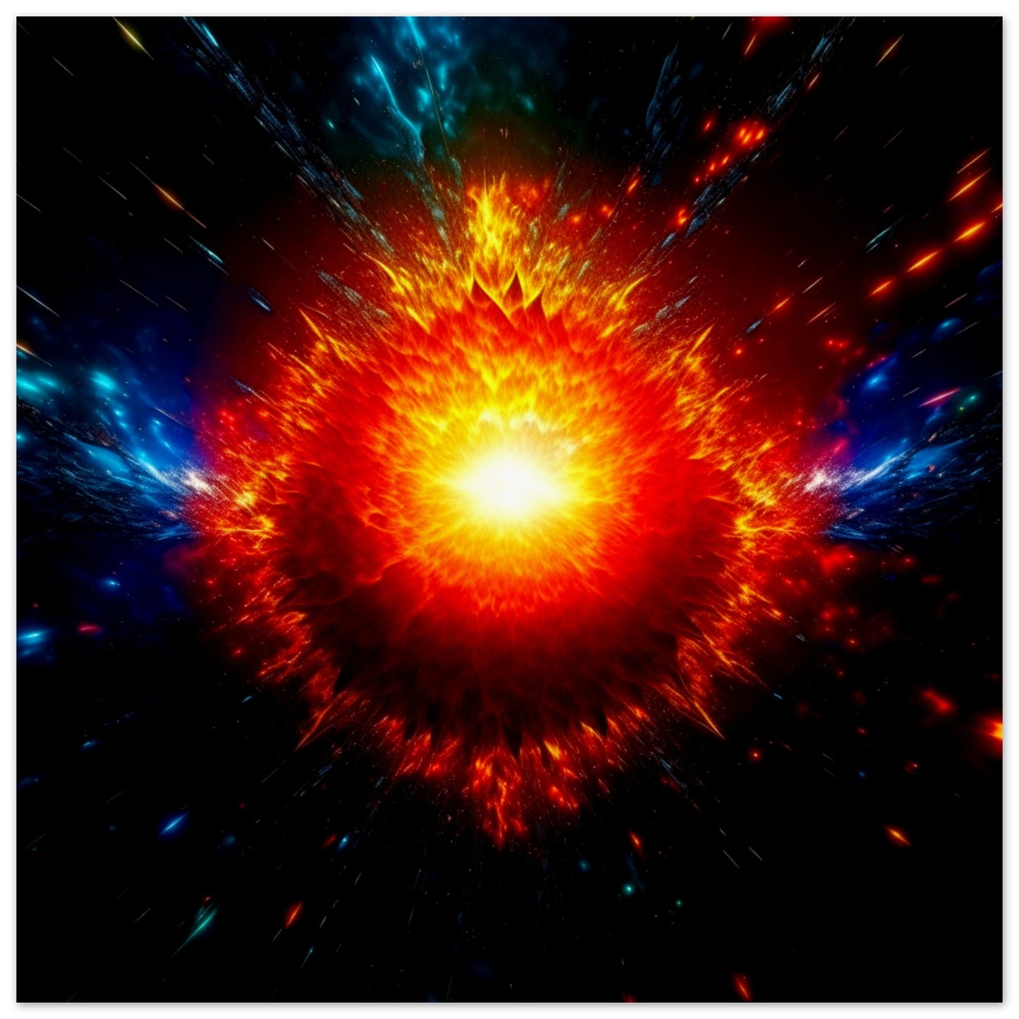 Space Theme - Printed Wall Art - Supernova Burst - Foam Backing - Perfect Gift