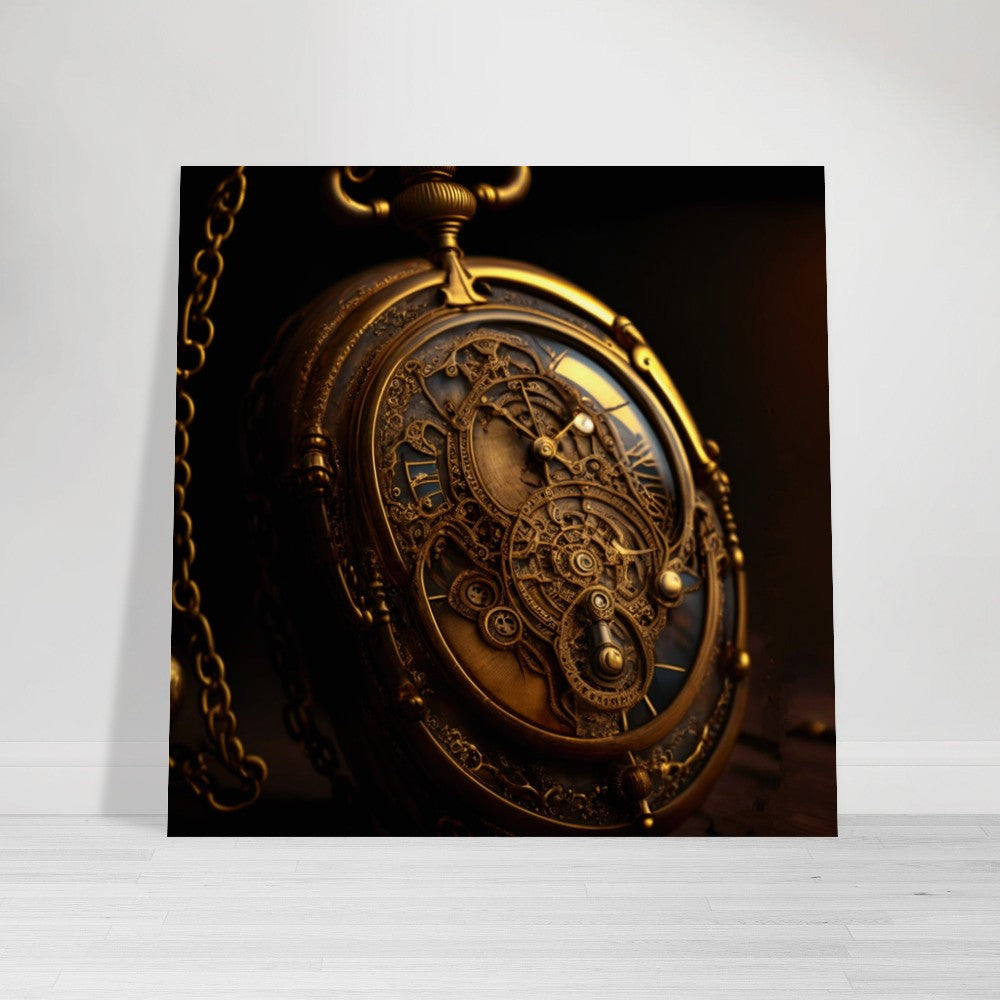 Steampunk Poster - Premium Semi-Glossy Paper Poster, Pocket Watch, Perfect Gift