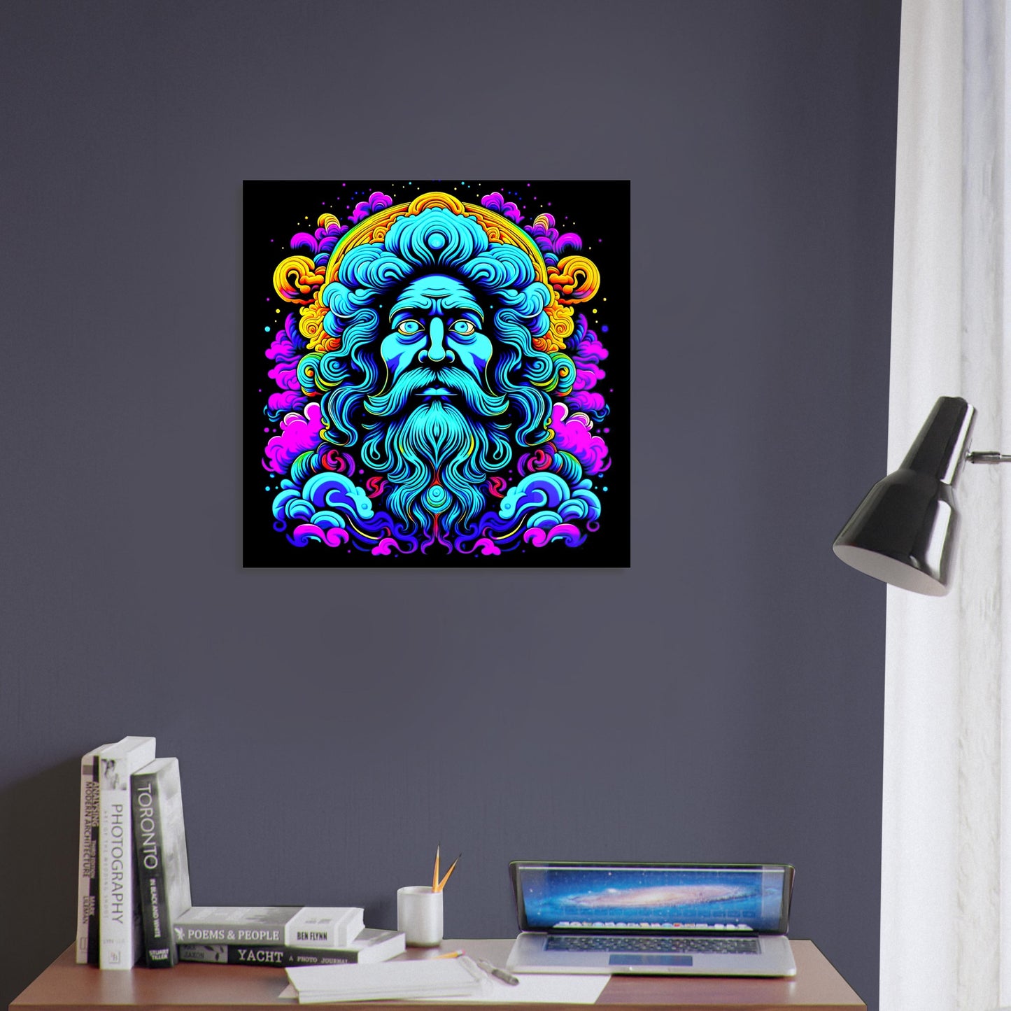 Psychedelic Theme, Printed Wall Art, Type I, Foam Backing, Perfect Gift.