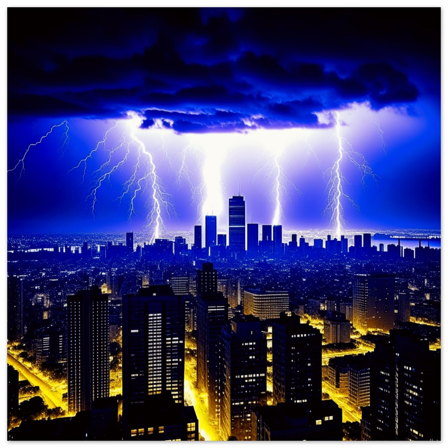 Urban Theme - Printed Wall Art - Urban Storm - Foam Backing - Perfect Gift