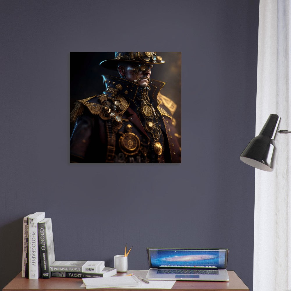 Steampunk Theme, Printed wall Art, The Officer, Foam Backing, Perfect Gift.