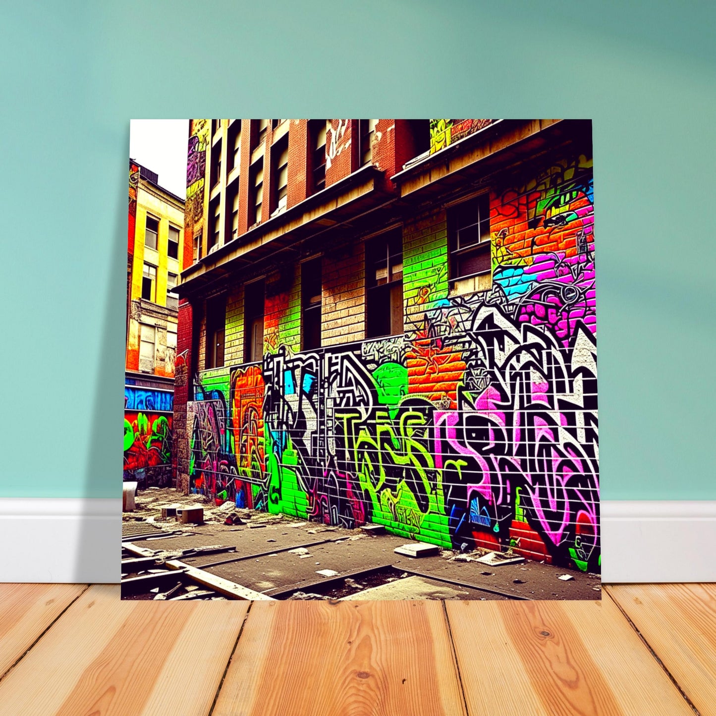 Urban Theme - Printed Wall Art - Urban Grafitti - Foam Backing - Perfect Gift