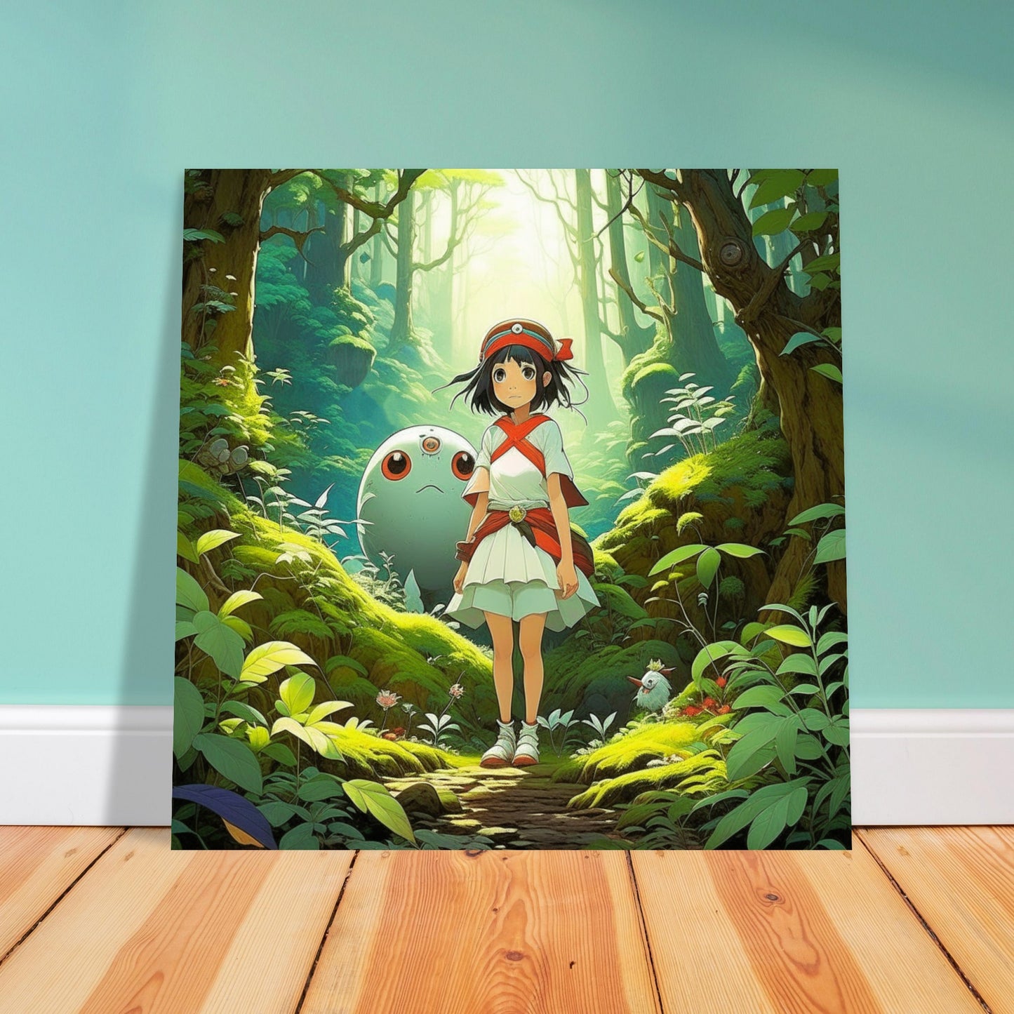 Anime Theme, Printed Wall Art, Woodland Companions, Foam Backing, Perfect Gift