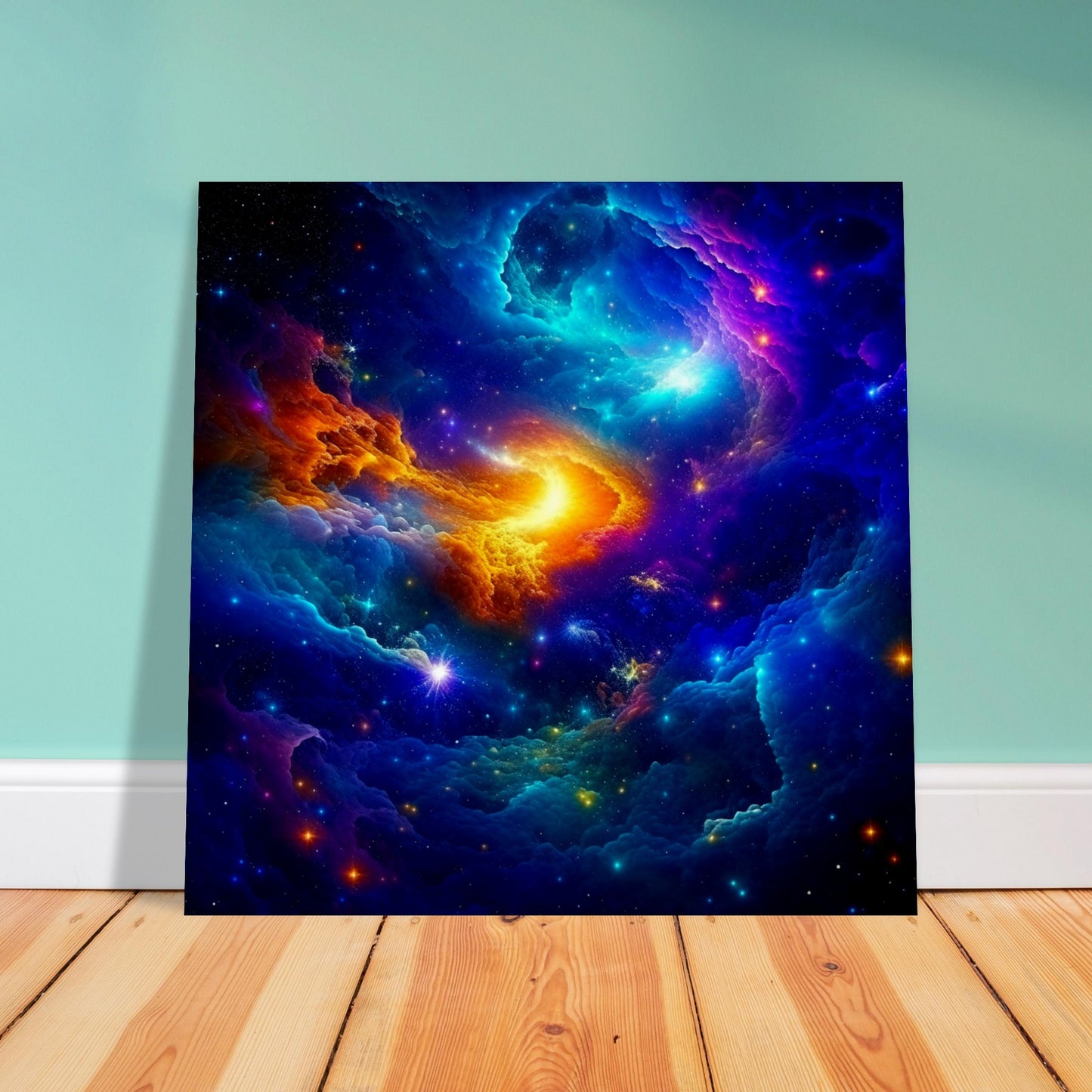 Space Theme - Printed Wall Art - Irregular Galaxy Chaos - Foam Backing - Perfect Gift