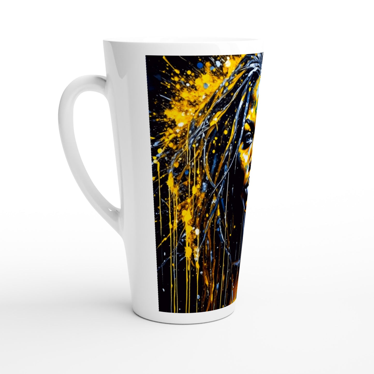 Designer White Latte 17oz Ceramic Mug