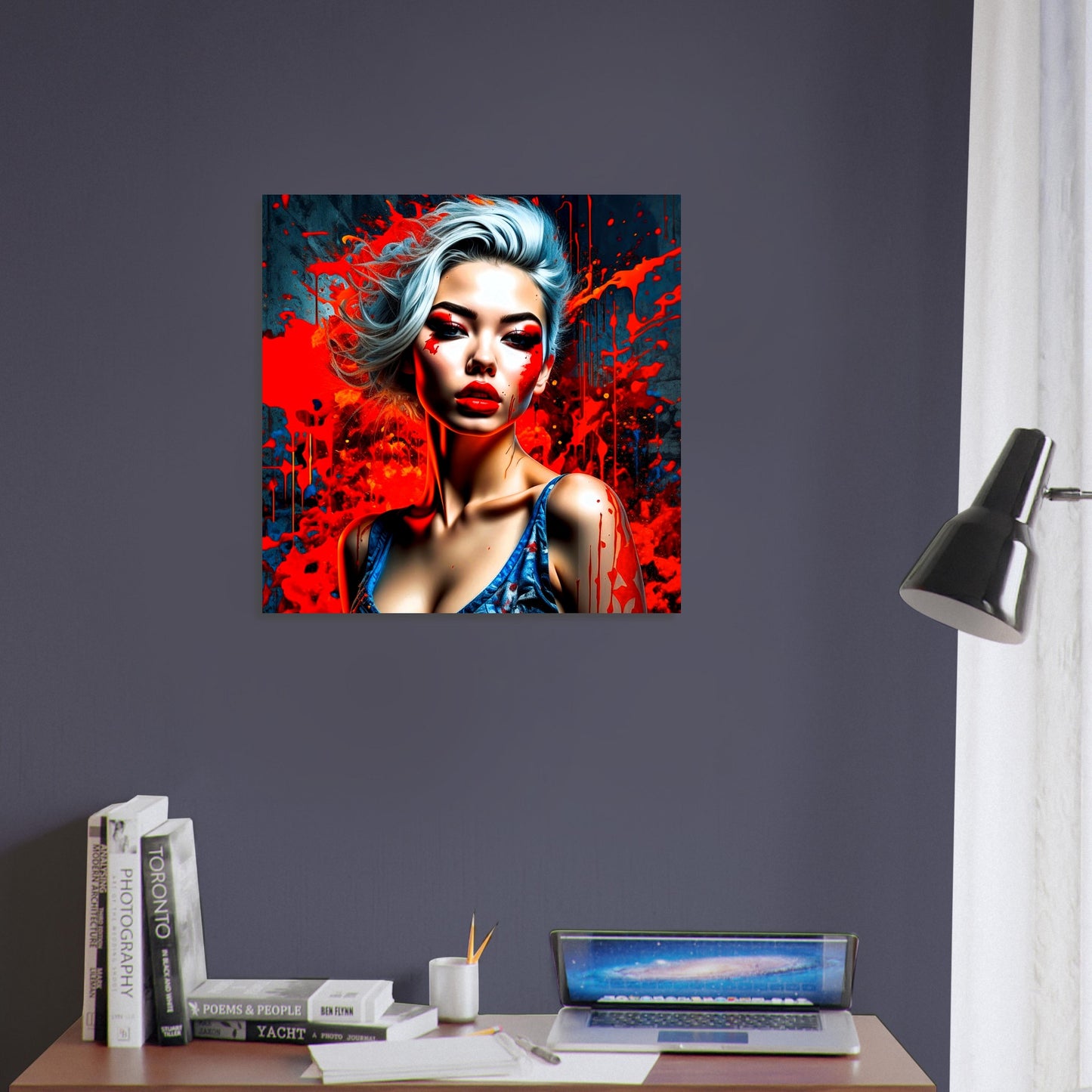 Female Portrait Theme, Printed Wall Art, Expressions W, Solid Panel, Perfect Gift.