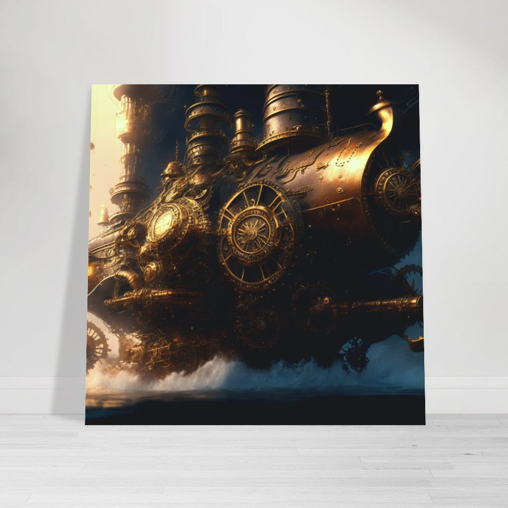 Steampunk Poster - Premium Semi-Glossy Paper Poster, Vimana Trading Vessel, Perfect Gift