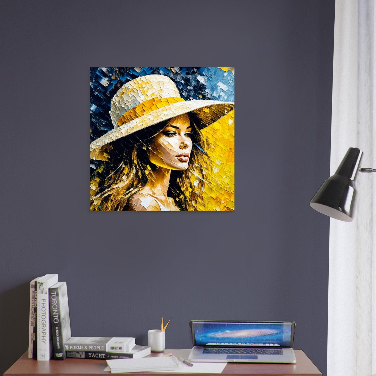 Female Portrait Theme, Printed Wall Art, Expressions E, Foam Backing, Perfect Gift.