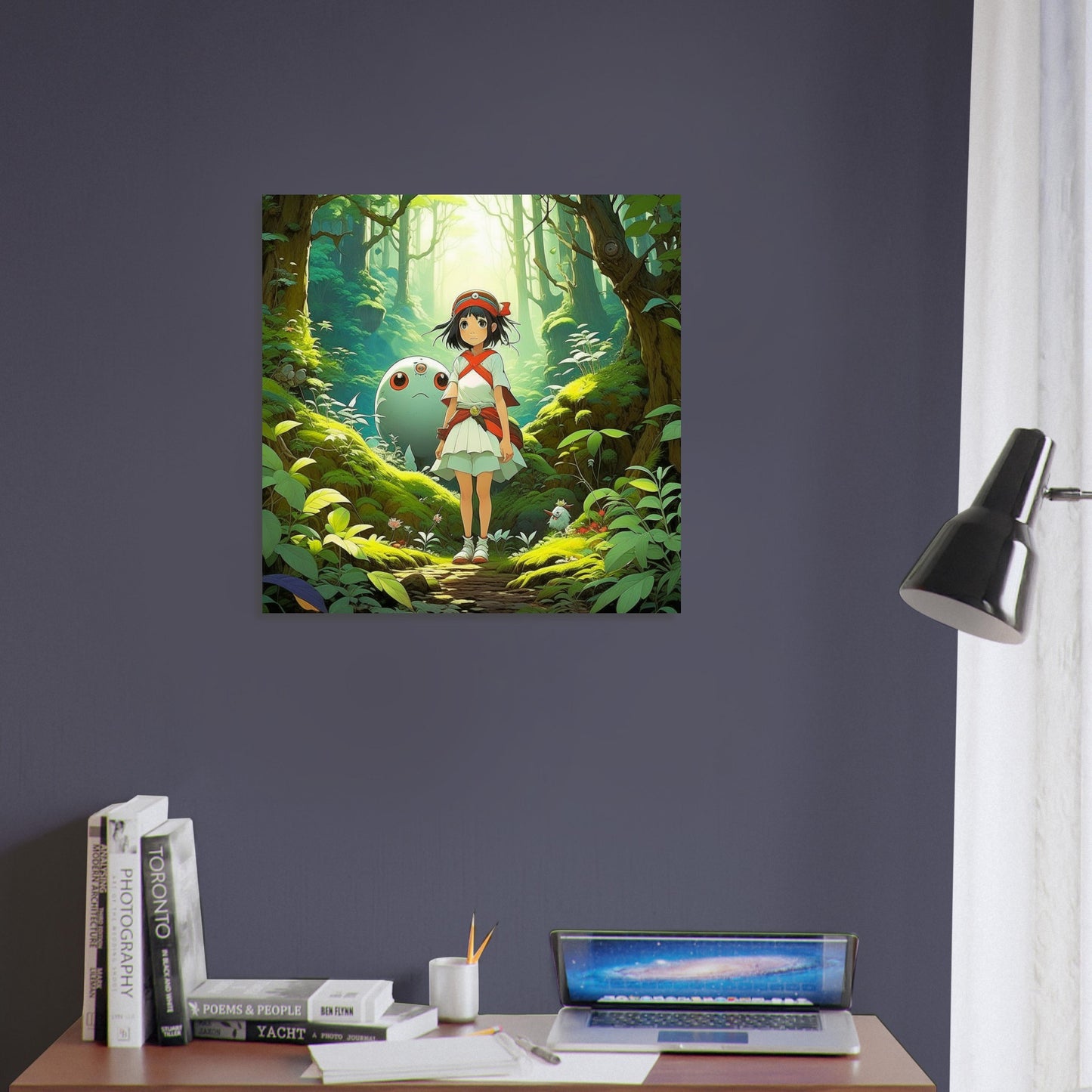 Anime Theme, Printed Wall Art, Woodland Companions, Foam Backing, Perfect Gift