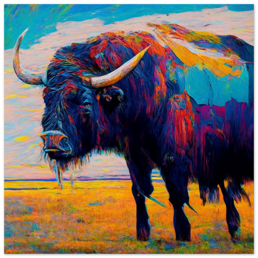 Nature Theme, Printed Wall Art, Bison, Foam Backing, Perfect Gift.