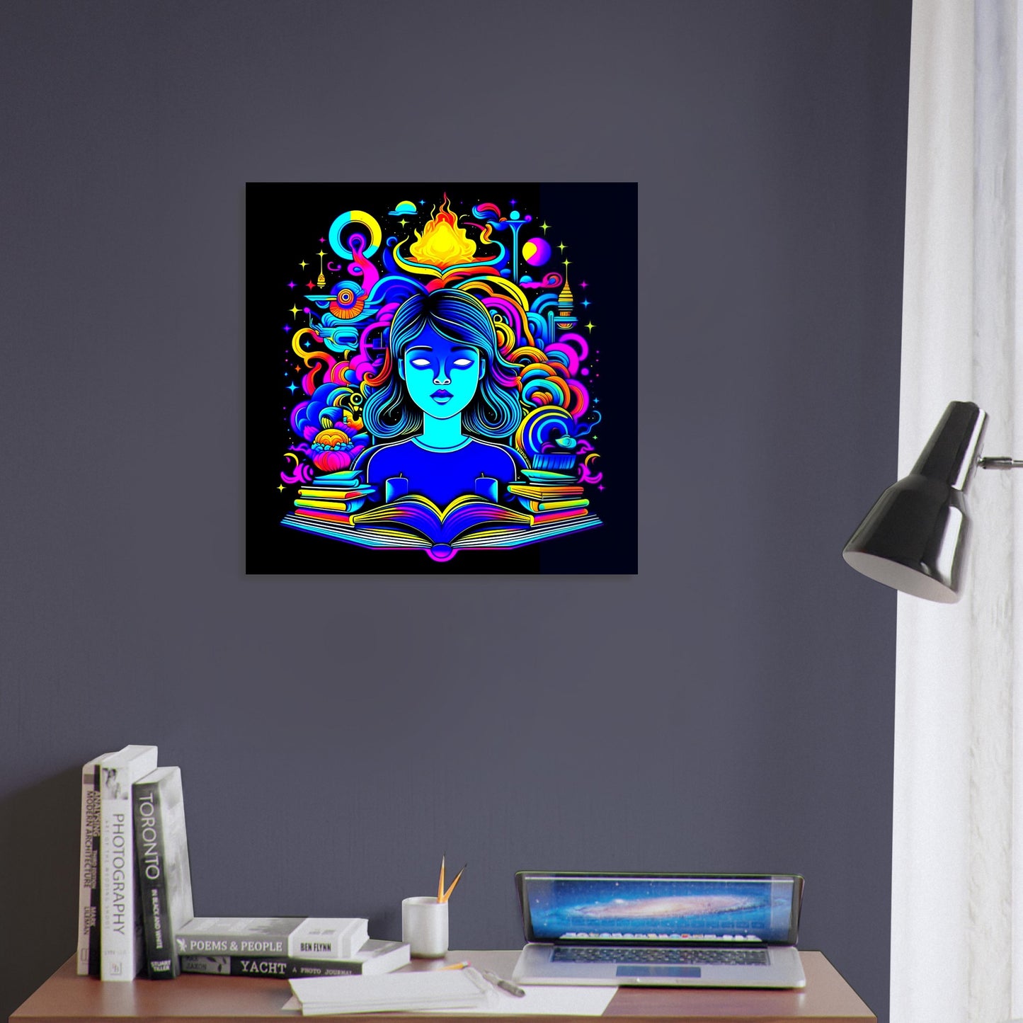 Psychedelic Theme, Printed Wall Art, Type A, Foam Backing, Perfect Gift.