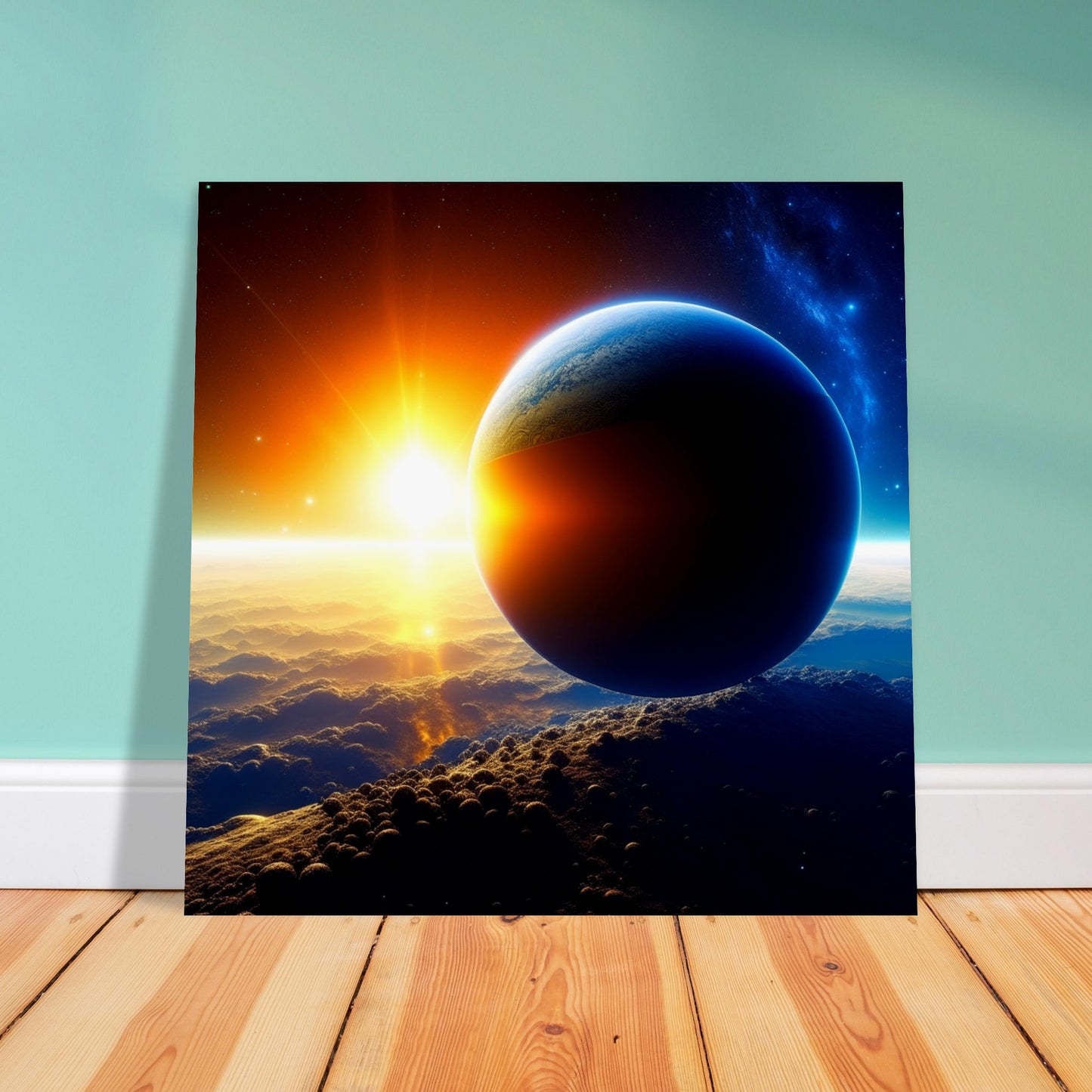 Space Theme - Printed Wall Art - Exoplanet Transit - Foam Backing - Perfect Gift