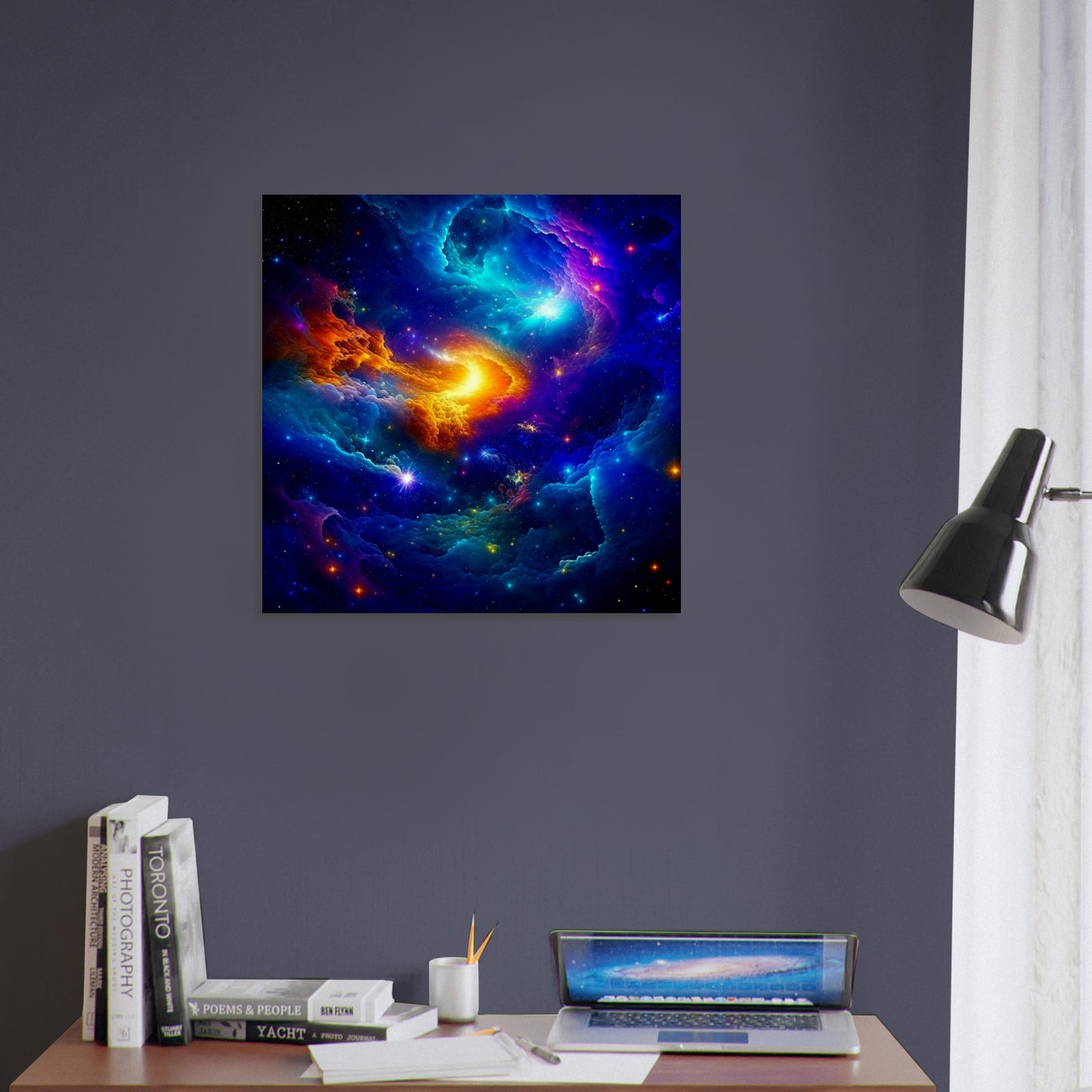 Space Theme - Printed Wall Art - Irregular Galaxy Chaos - Foam Backing - Perfect Gift