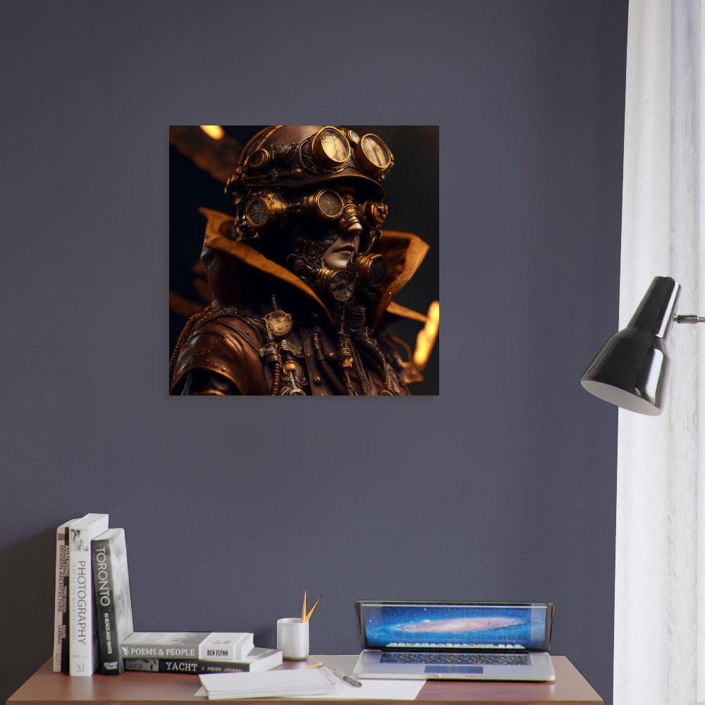 Steampunk Theme, Printed Wall Art, Co-Pilot, Foam Backing, Perfect Gift.