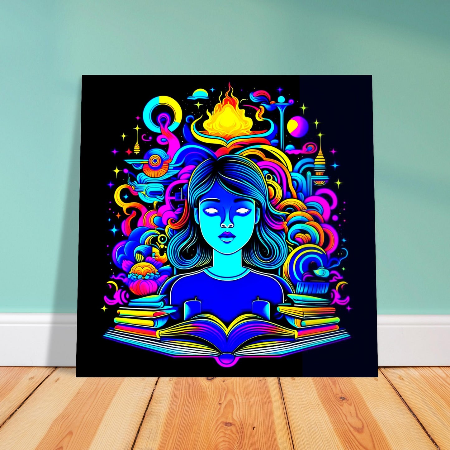 Psychedelic Theme, Printed Wall Art, Type A, Foam Backing, Perfect Gift.