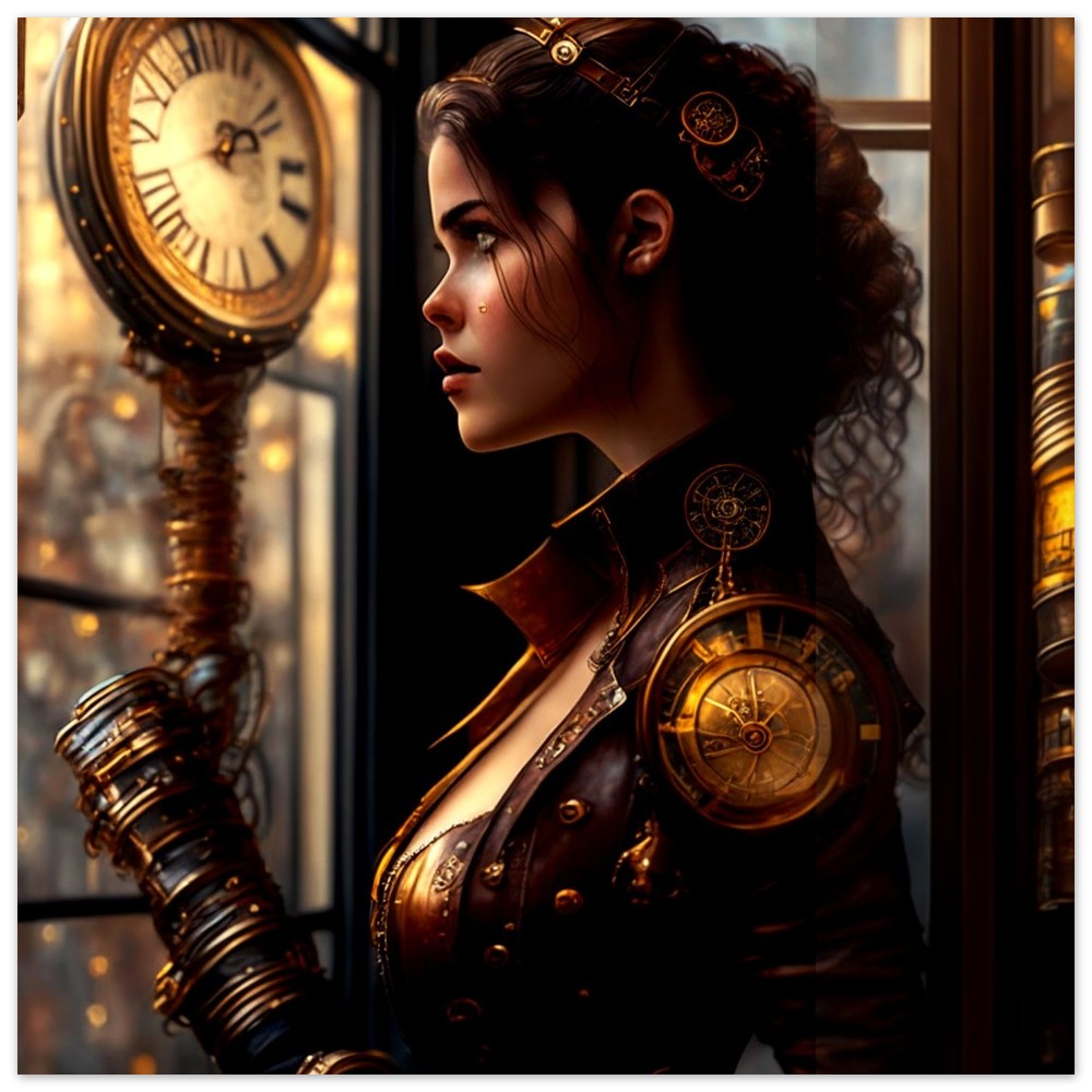 Steampunk Theme, Printed Wall Art, Browsing, Foam Backing, Perfect Gift.