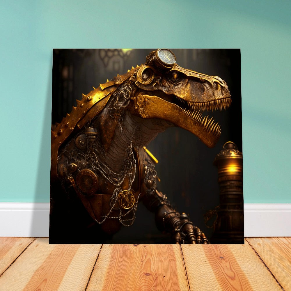 Steampunk Theme, Printed Wall Art, T-Rex, Foam Backing, Perfect Gift.