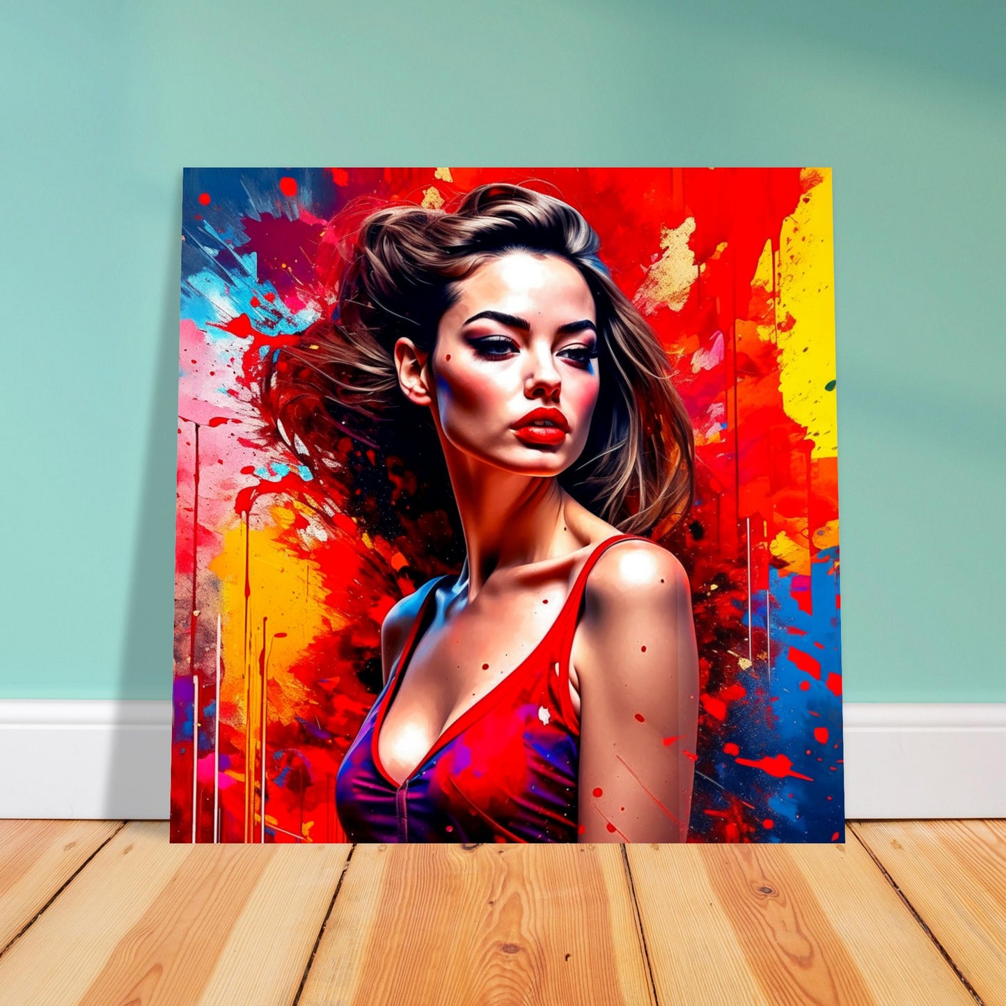 Female Portrait Theme, Printed Wall Art, Expressions R, Solid Panel, Perfect Gift.