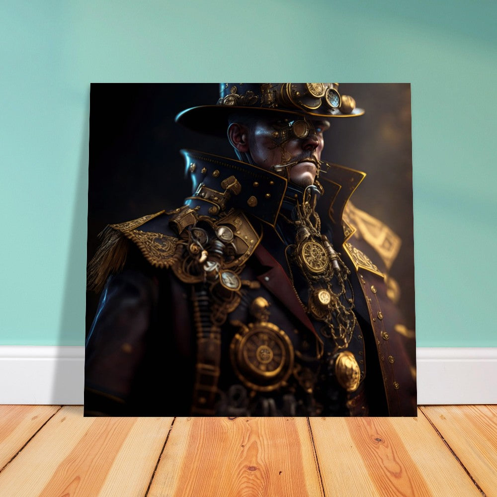 Steampunk Theme, Printed wall Art, The Officer, Foam Backing, Perfect Gift.