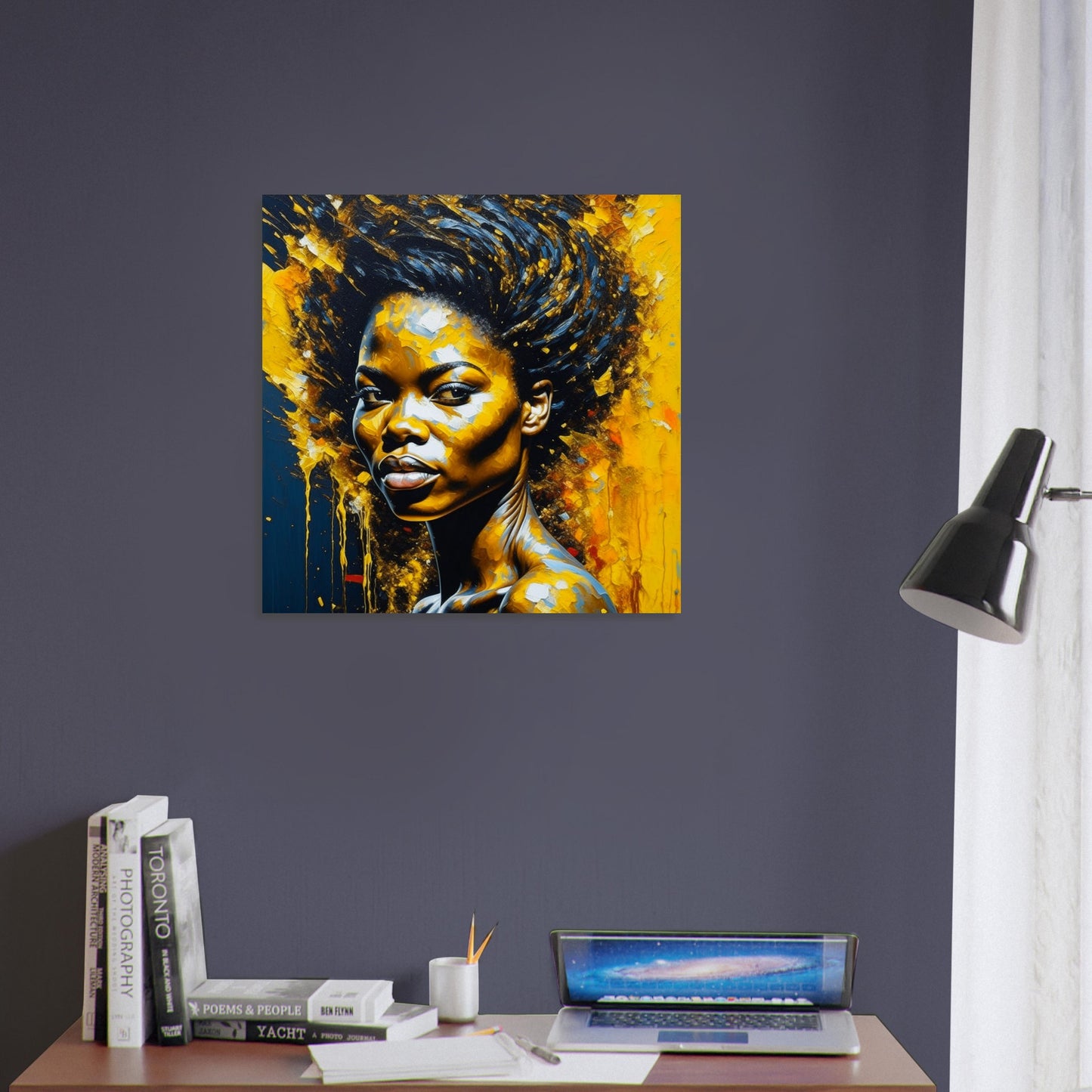 Female Portrait Theme, Printed Wall Art, Expressions M, Foam Backing, Perfect Gift.